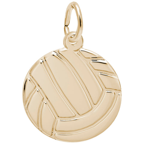 Volleyball Charm In Yellow Gold