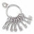 I Love You Keys charm in Sterling Silver hide-image