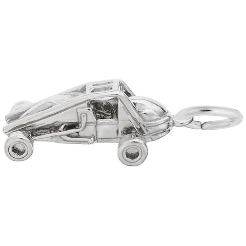 Sprint Car Charm In Sterling Silver