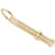 Slide Rule Charm in Yellow Gold Plated