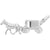 Amish Wagon Charm In 14K White Gold