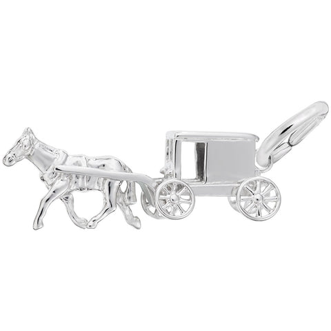 Amish Wagon Charm In Sterling Silver