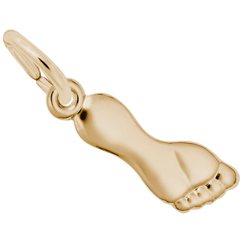 Footprint Charm in Yellow Gold Plated