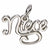 Niece charm in 14K White Gold hide-image