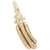Hot Dog Charm in Yellow Gold Plated