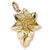 Poinsettia charm in Yellow Gold Plated hide-image