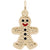 Gingerbread Man Charm in Yellow Gold Plated