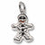 Gingerbread Man charm in Sterling Silver hide-image