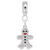 Gingerbread Man charm dangle bead in Sterling Silver hide-image