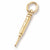 Hypodermic Needle charm in Yellow Gold Plated hide-image
