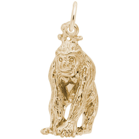 Gorilla Charm in Yellow Gold Plated