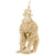 Gorilla Charm in Yellow Gold Plated