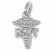Rt Caduceus charm in Sterling Silver hide-image