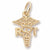 Rt Caduceus Charm in 10k Yellow Gold hide-image