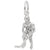 Hockey Player,Female Charm In Sterling Silver