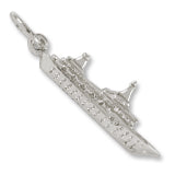 Cayman Island Cruise Ship 3D charm in Sterling Silver