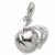 Peach charm in 14K White Gold hide-image