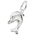 Dolphin Charm In 14K White Gold