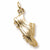 Golf Shoe charm in Yellow Gold Plated hide-image