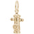 Fire Hydrant Charm In Yellow Gold