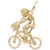 Cyclist Charm in Yellow Gold Plated
