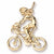 Cyclist charm in Yellow Gold Plated hide-image