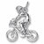 Cyclist charm in Sterling Silver hide-image