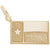 Texas Flag Charm in Yellow Gold Plated
