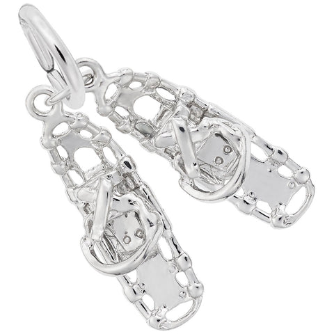 Snow Shoes Charm In Sterling Silver