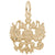 Russian Eagle Charm In Yellow Gold