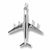 Airplane charm in 14K White Gold hide-image