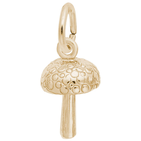 Mushroom Charm in Yellow Gold Plated