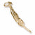 Feather Pen Charm in 10k Yellow Gold hide-image