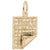 Quilt Charm in Yellow Gold Plated