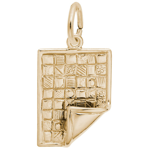 Quilt Charm In Yellow Gold