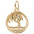 Palm Charm in Yellow Gold Plated