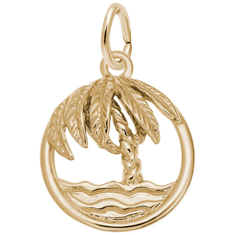 Palm Charm In Yellow Gold