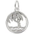 Palm Charm In 14K White Gold
