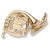 French Horn Charm in 10k Yellow Gold hide-image