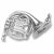 French Horn charm in 14K White Gold hide-image