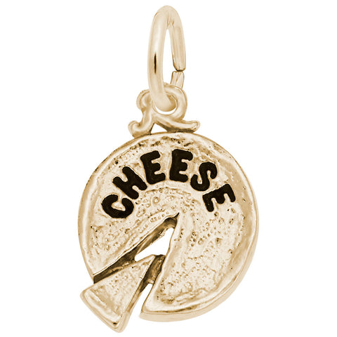 Cheese Charm in Yellow Gold Plated
