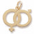 Male And Female Symbol charm in Yellow Gold Plated hide-image