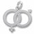 Male And Female Symbol charm in 14K White Gold hide-image