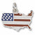 Usa Map Colored charm in 14K White Gold hide-image