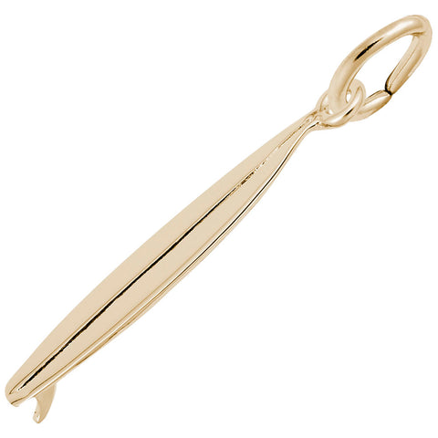 Surf Board Charm In Yellow Gold