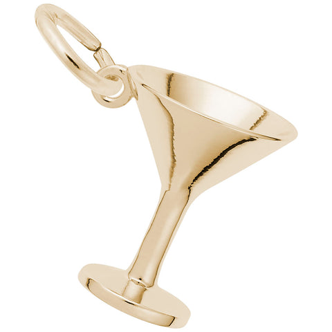 Martini Glass Charm in Yellow Gold Plated