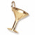 Martini Glass Charm in 10k Yellow Gold hide-image