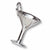Martini Glass charm in Sterling Silver hide-image
