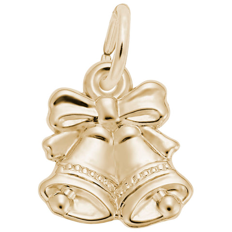 Christmas Bells Charm In Yellow Gold