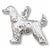 Afghan Dog charm in 14K White Gold hide-image